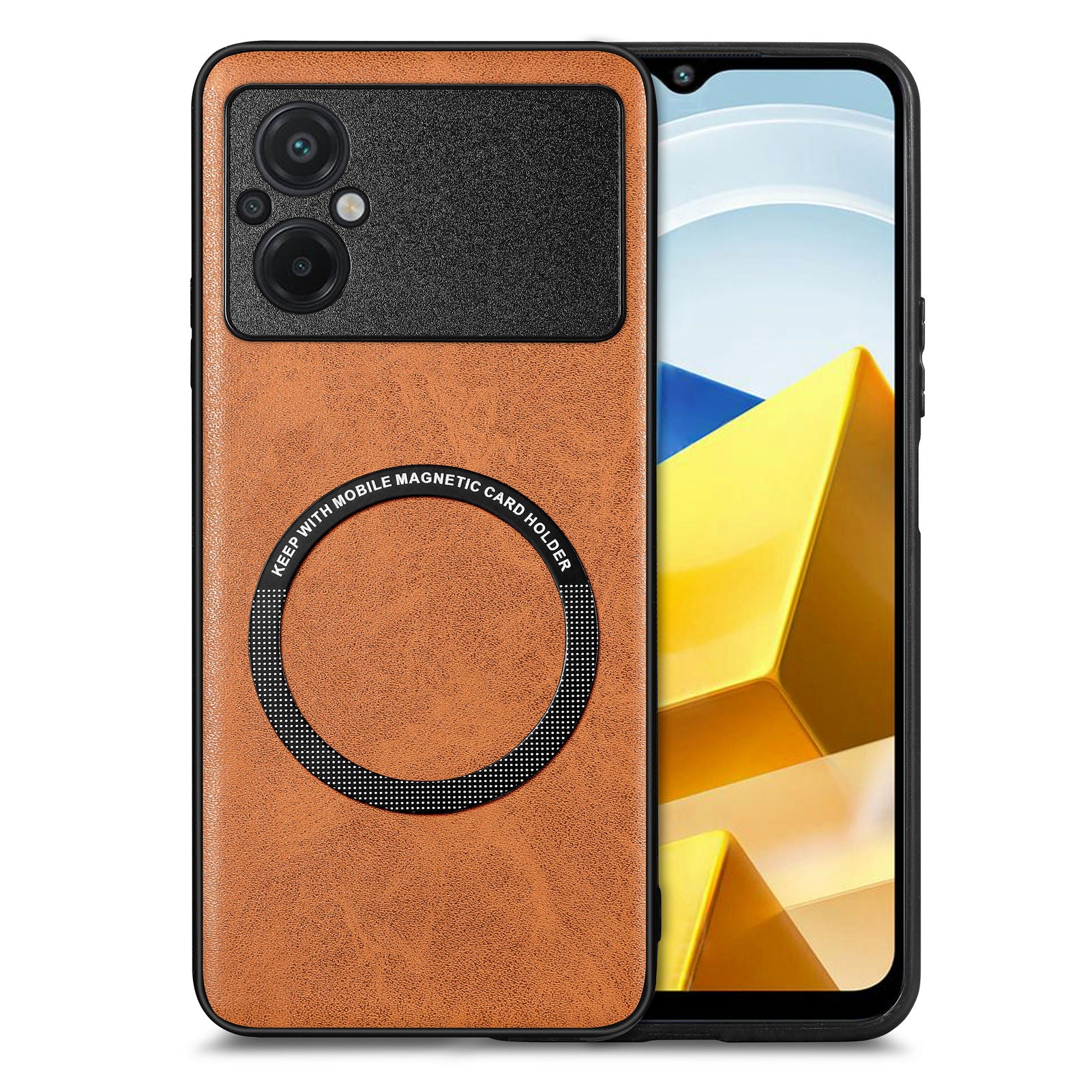 For Xiaomi Poco M5 4G Cell Phone Case Compatible with MagSafe Car Mount Metal Sheet Leather Coated PC TPU Cover For Xiaomi Poco M5 4G Cell Phone Case Compatible with MagSafe Car Mount Metal Sheet Leather Coated PC TPU Cover